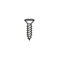 technical drawing of a wood screw which is used on salice hinges