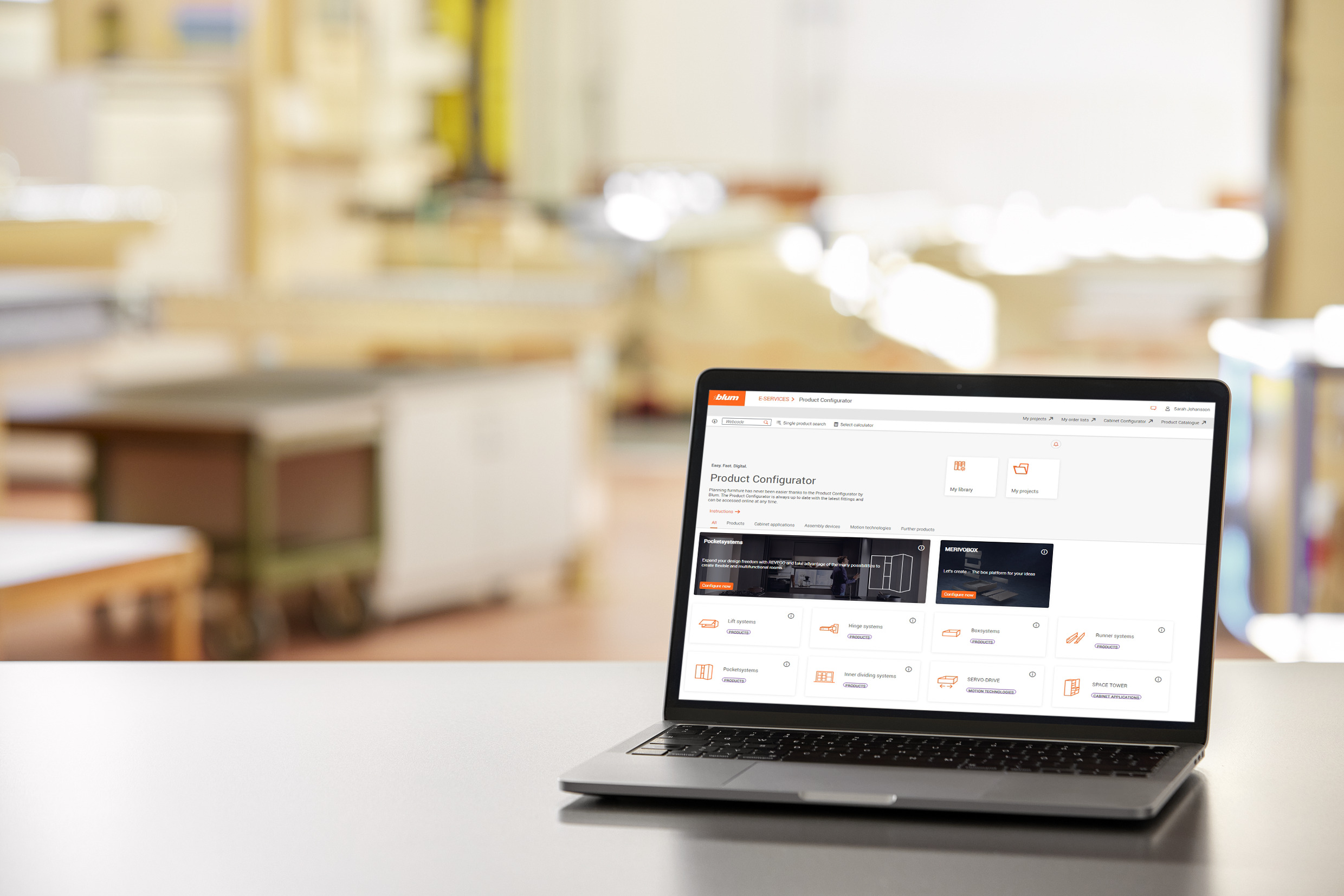 Blum product configurator