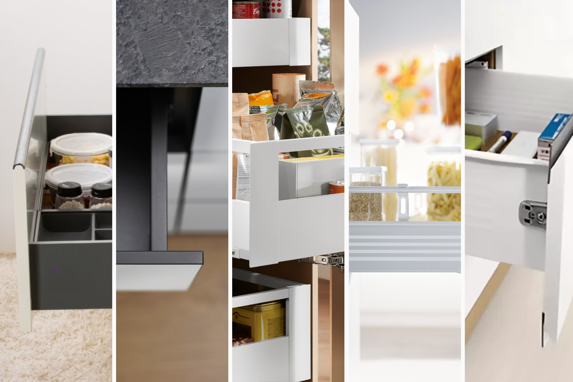 Five different drawer box systems